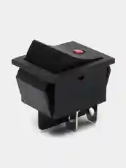 Переключатель KCD4-201L ON-OFF 15A 250V красный с подсветкой