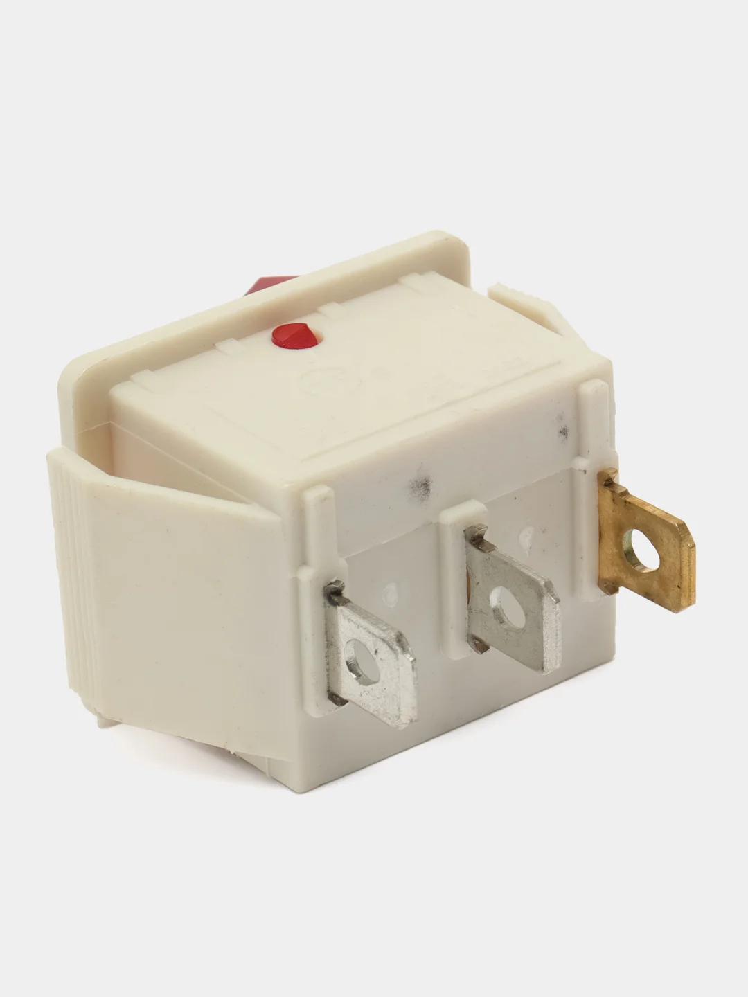 Переключатель KCD4-102N on-off 15A 250V (3 контакта) белый/красный с подсветкой
