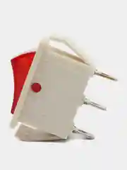 Переключатель KCD4-102N on-off 15A 250V (3 контакта) белый/красный с подсветкой