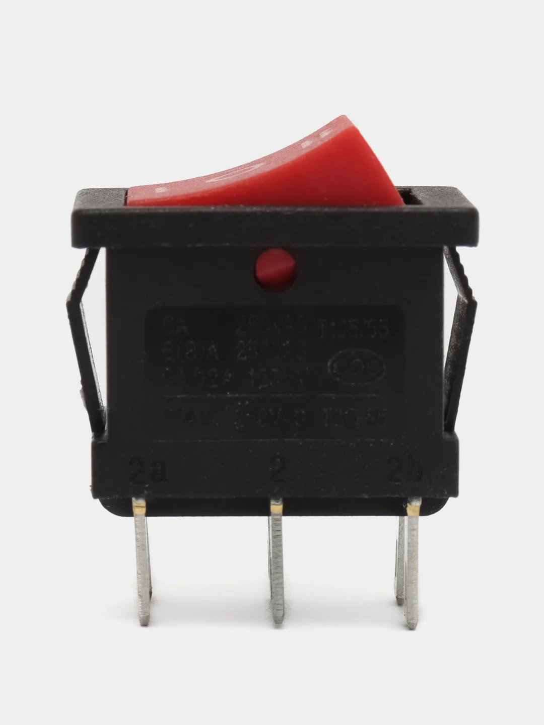 Переключатель KCD1-203 on-off-on 6A 250V (6 контактов) красный