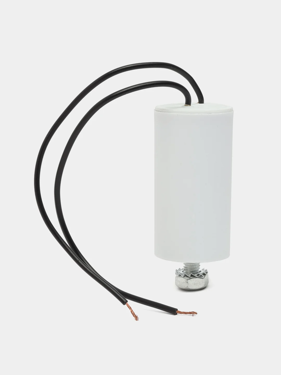 Конденсатор пусковой CBB60 12uF 450V гибкие выводы + болт