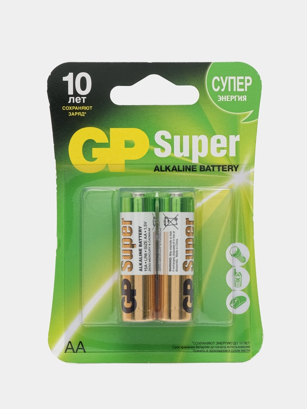 AAA Батарейка GP Super Alkaline 24A LR03, 2 шт