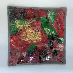 Пепельница из стекла мозаика  смешанных цветов