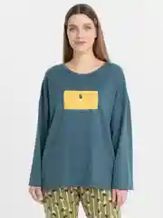 Костюм женский Пижама (футболка c длинным рукавом+брюки)