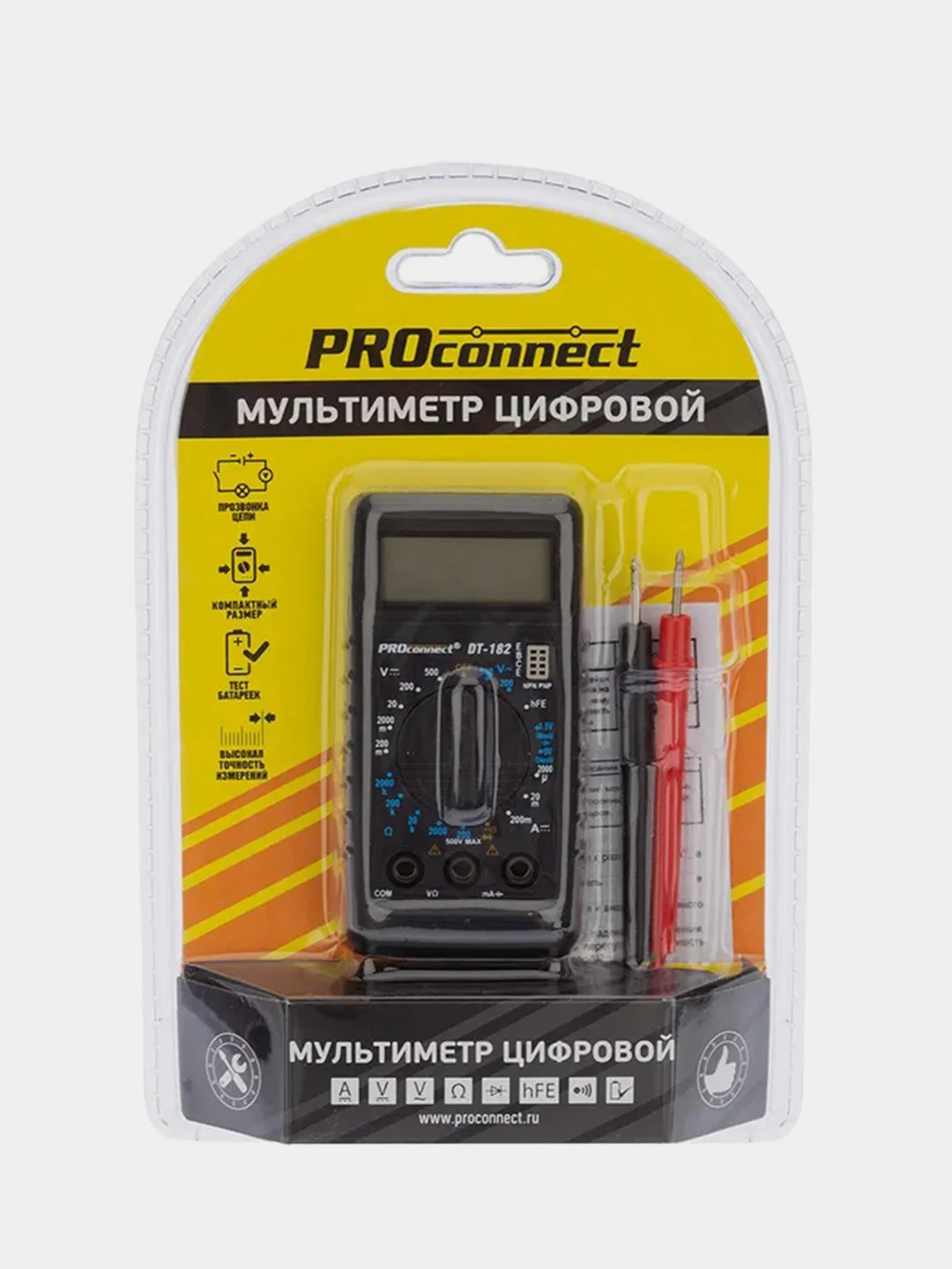 Портативный мультиметр PROconnect М-182 (DT-182)
