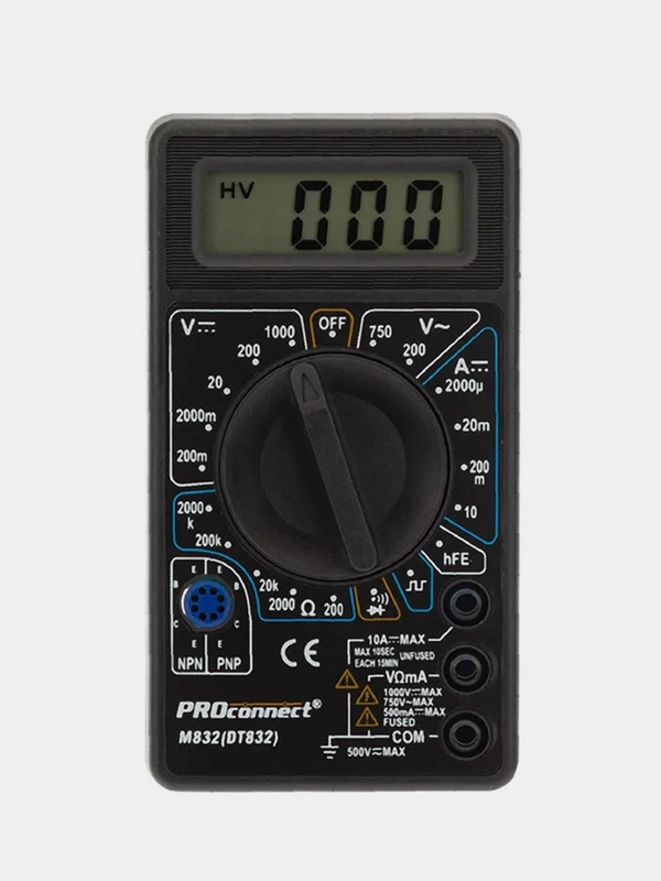 Портативный мультиметр PROconnect M832 (DT832)