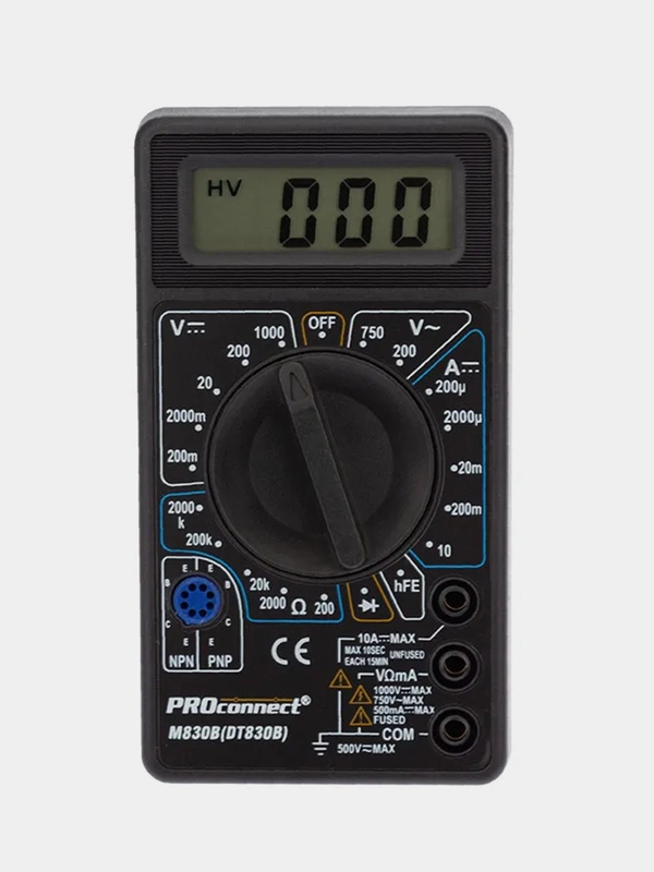 Портативный мультиметр M830B (DT830B) PROconnect