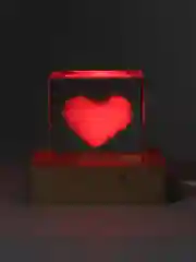 Бежевый хрустальный шар 3D, ночник, светильник