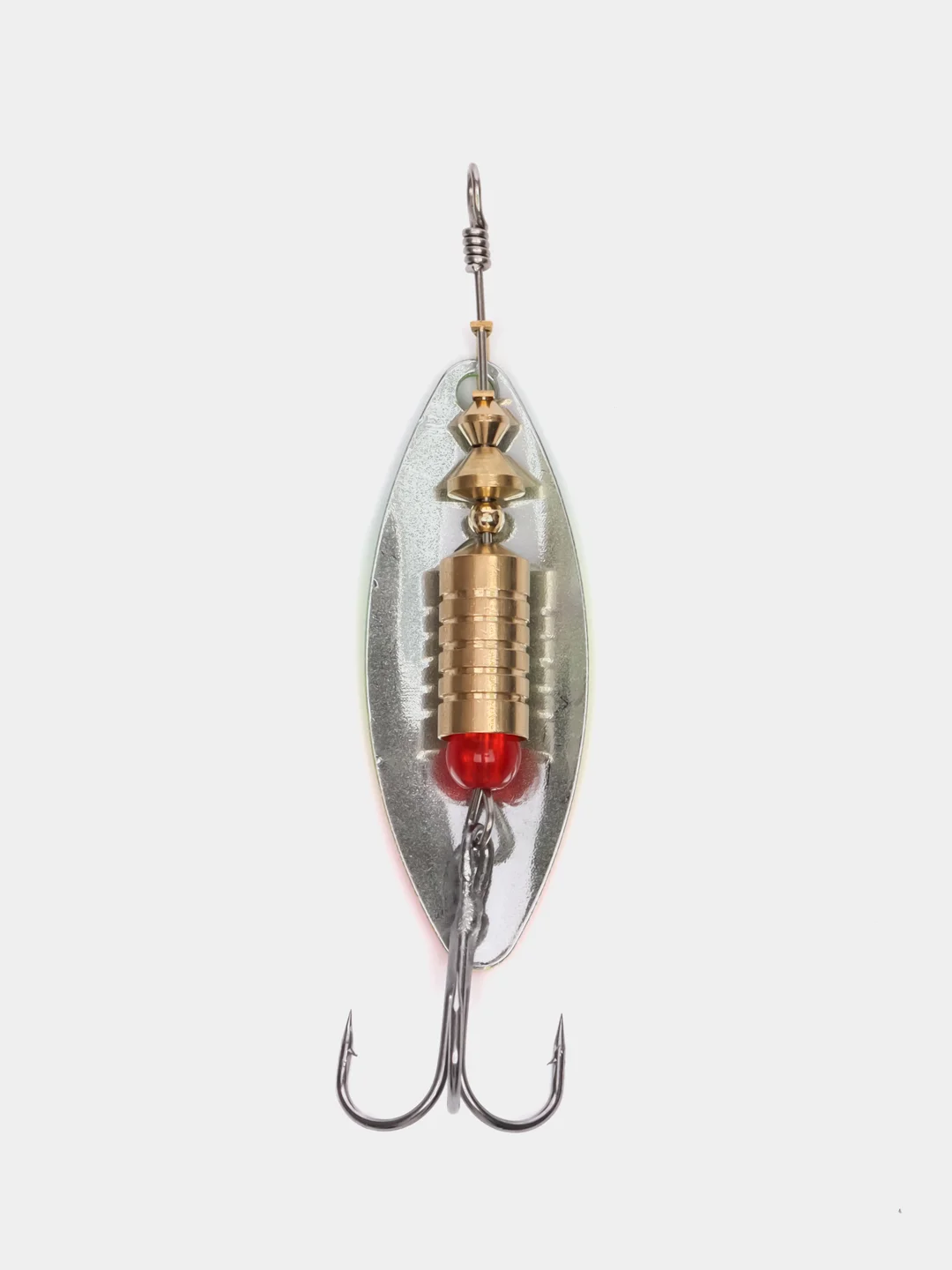 Золотой блесна вращающаяся в расцветках Aglia Long Silver, на спиннинг, летняя, рыболовная
