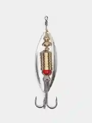 Желтый блесна вращающаяся в расцветках Aglia Long Silver, на спиннинг, летняя, рыболовная