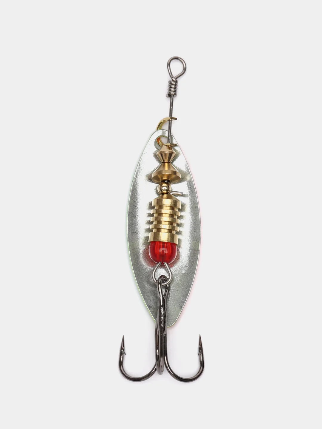 Бирюзовый блесна вращающаяся в расцветках Aglia Long Silver, на спиннинг, летняя, рыболовная