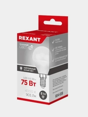Лампа светодиодная REXANT Шарик (GL), 9,5Вт, E14, 903Лм, 2700K