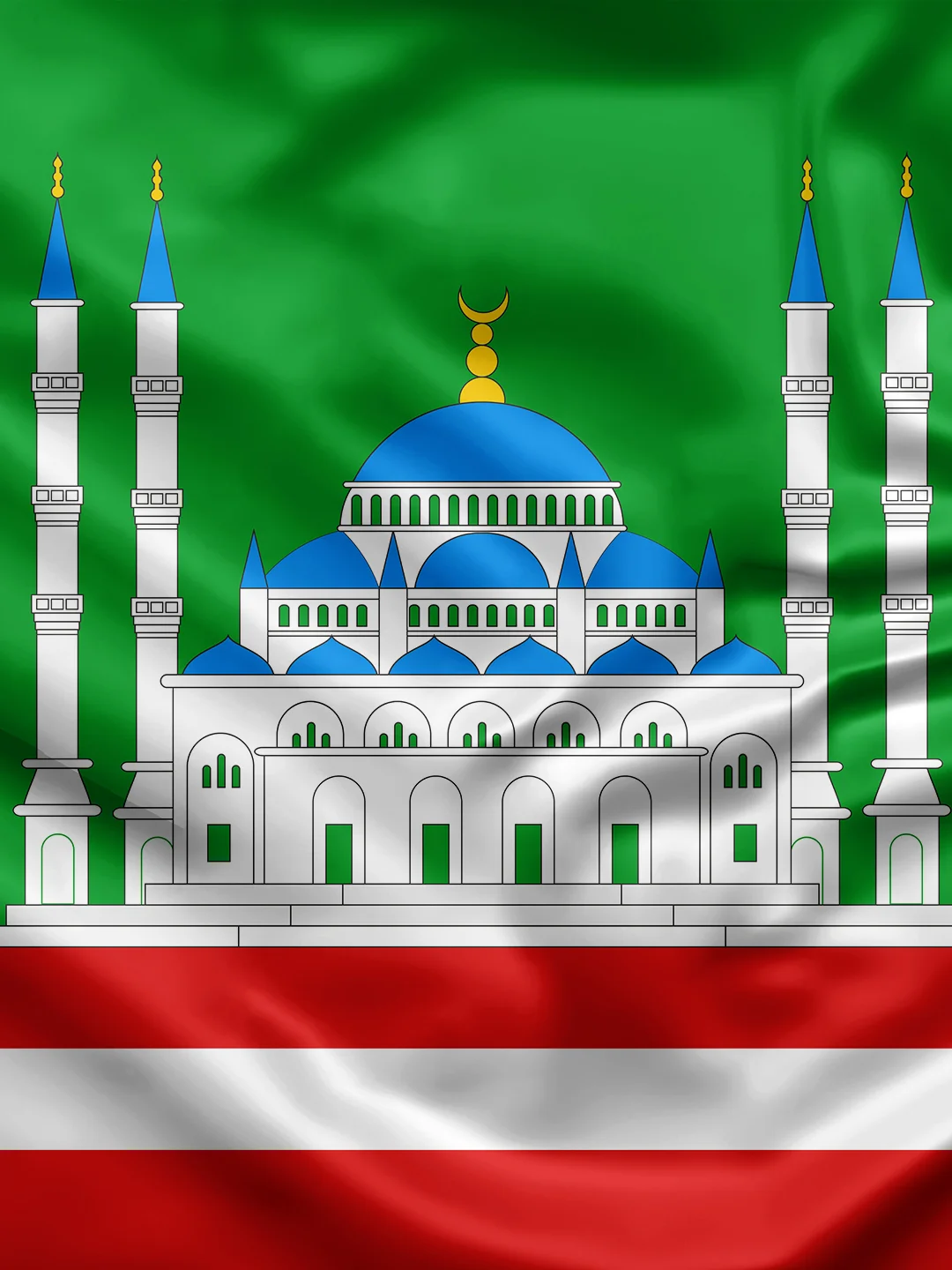 Флаг города Грозный 135х90см