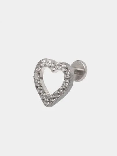 Серьга для пирсинга из титана "TITANIUM" с внутренней резьбой, серьги женские