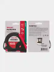 Рулетка измерительная REXANT Профи, прорезиненный корпус, магнитная, 10м х 25мм