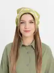 Зеленый косынка женская, вязаная косынка детская, для девочек