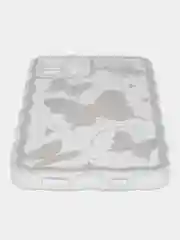 Белый чехол для iPhone (Айфон)  11, 12, 13, 14, 15, Pro,  Pro Max, силиконовый с бабочками