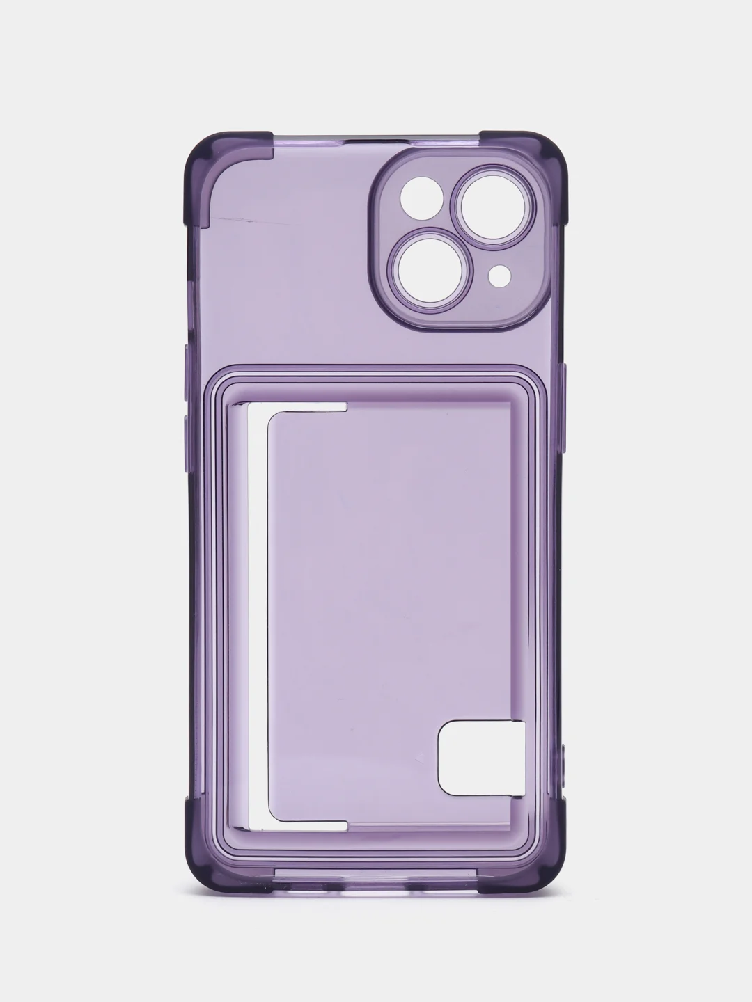 Прозрачный силиконовый чехол для iPhone (Айфон) 11, 12, 13, 14, 15, Pro, Max, с карманом для карт