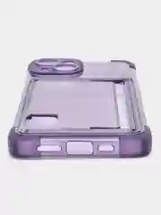 Прозрачный силиконовый чехол для iPhone  (Айфон) 11, 12, 13, 14, 15, Pro, Max, с карманом для карт