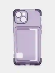 Силиконовый чехол для iPhone  (Айфон) 11, 12, 13, 14, 15, Pro, Max, с карманом для карт