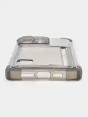 Черный силиконовый чехол для iPhone  (Айфон) 11, 12, 13, 14, 15, Pro, Max, с карманом для карт