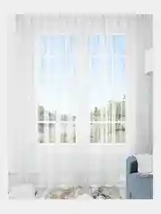 Белый тюль, вуаль, 400 х 240, однотонный, широкий, белый