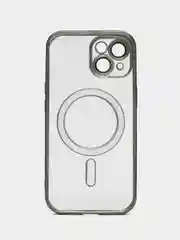 Зеленый противоударный чехол на iPhone 15 Pro со встроенным магнитным креплением MagSafe