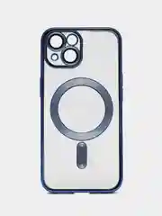 Голубой противоударный чехол на iPhone 15 со встроенным магнитным креплением MagSafe