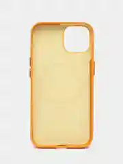 Желтый кожаный чехол для iPhone 14 Leather Case с MagSafe