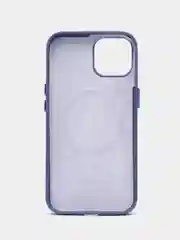 Голубой кожаный чехол для iPhone 14 Leather Case с MagSafe