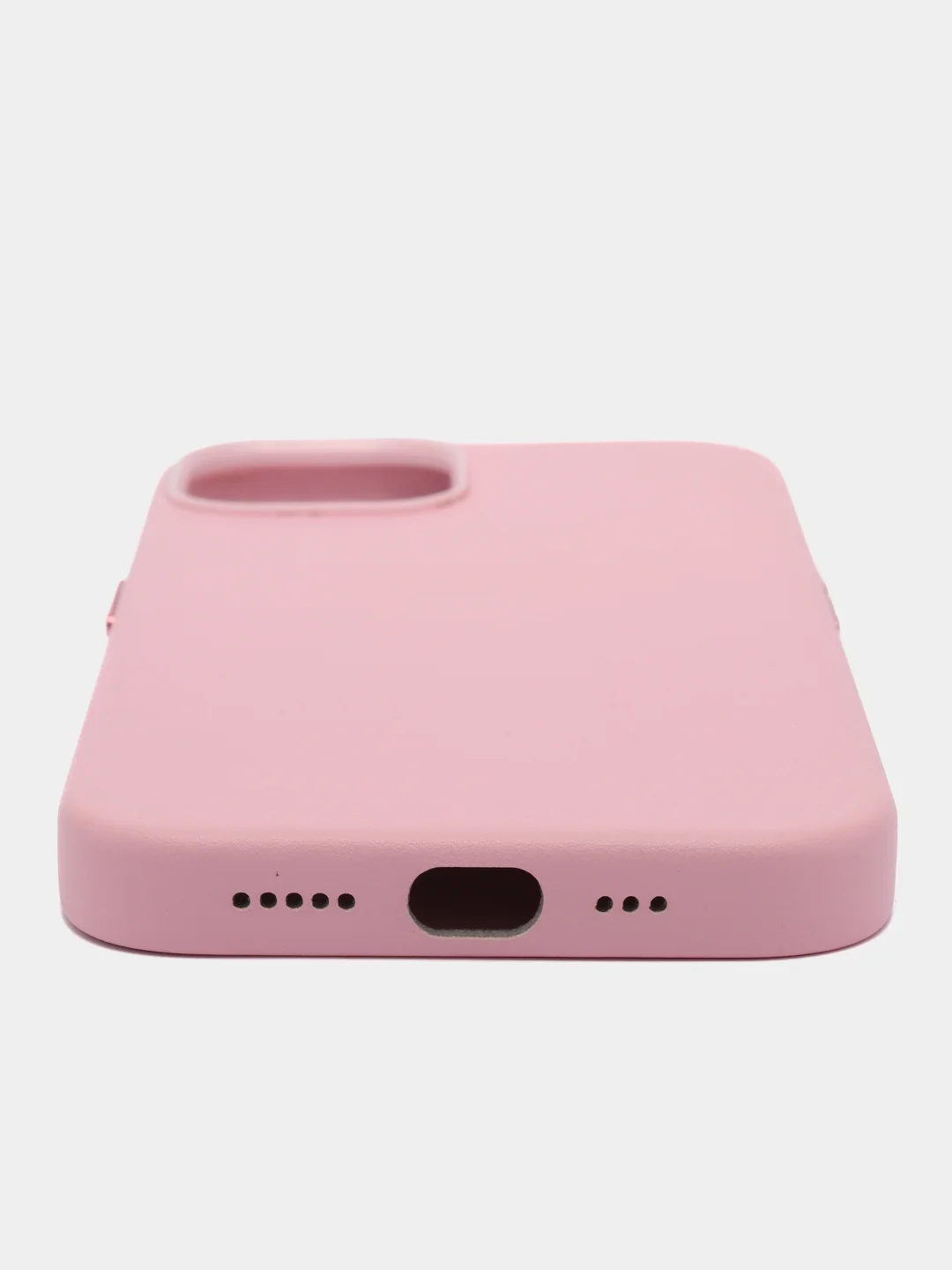 Розовый кожаный чехол для iPhone 14 Leather Case с MagSafe