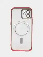 Красный противоударный чехол на iPhone 12 со встроенным магнитным креплением MagSafe
