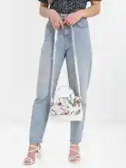 Белый женская сумка через плечо, яркий принт, Sofi, 23*17*11, кожа