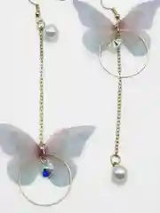 Женские серьги-подвески, с бабочками, серьги асимметричные