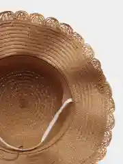 Коричневый детская соломенная шляпа, шляпа для девочек, шляпа летняя детская