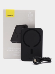 Портативный аккумулятор 20W 6000mAh Baseus Magnetic Mini Wireless Fast Charge, черный
