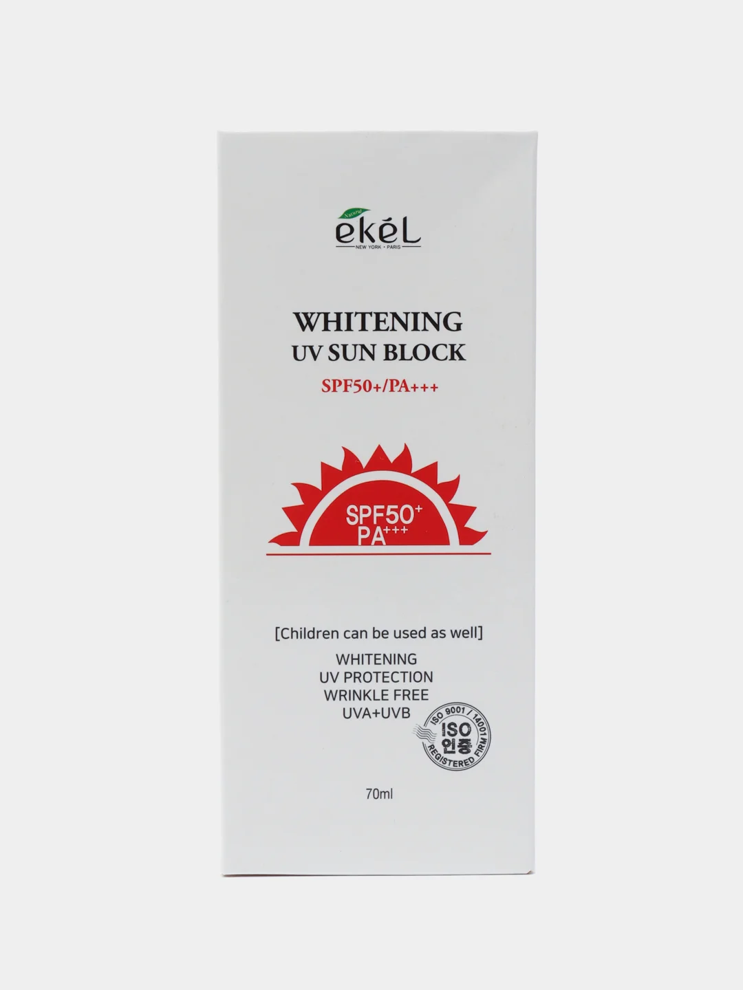 Осветляющий солнцезащитный крем для лица Jiggott Whitening UV Sun Block SPF+50+++PA /70мл
