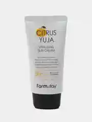 Солнцезащитный крем для лица с экстрактом юдзу Farm Stay Citrus Yuja Vitalizin SPF 50++++