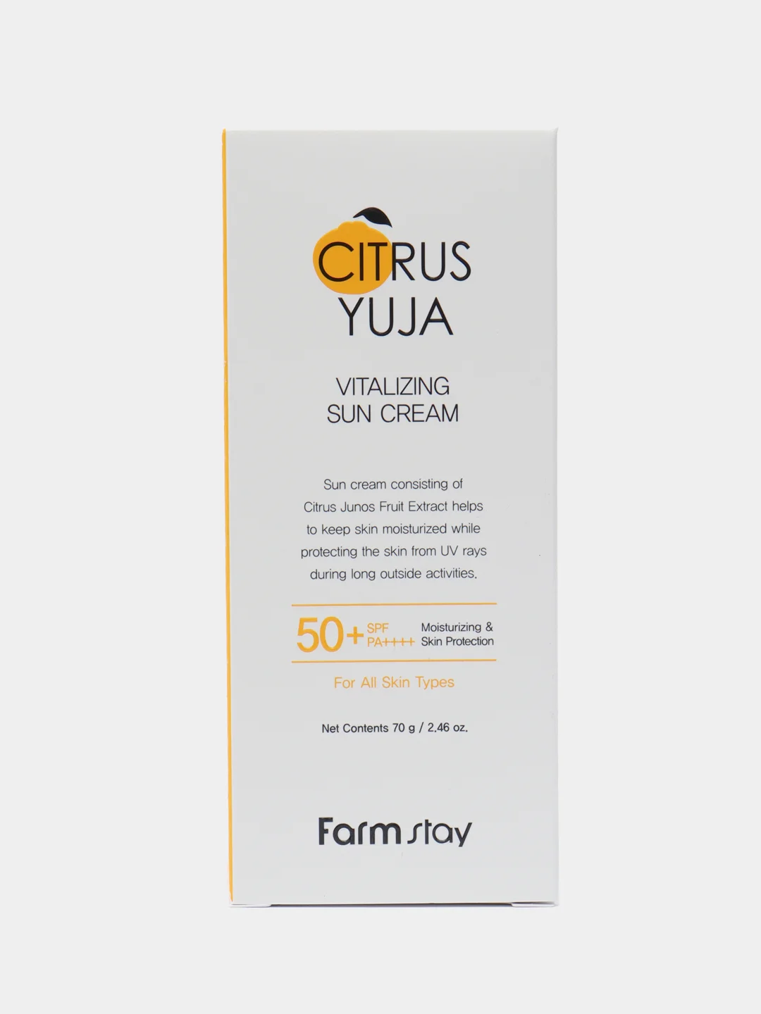 Солнцезащитный крем для лица с экстрактом юдзу Farm Stay Citrus Yuja Vitalizin SPF 50++++