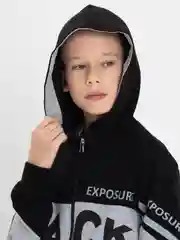 Черный комплект, костюм для мальчика (толстовка, трико). Bonito kids
