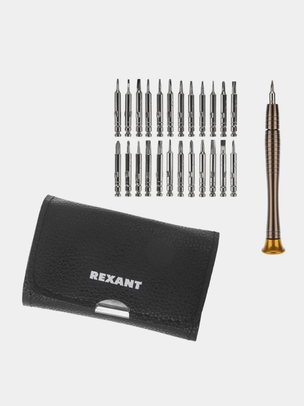 Набор для точных работ REXANT, 25 предметов, в чехле