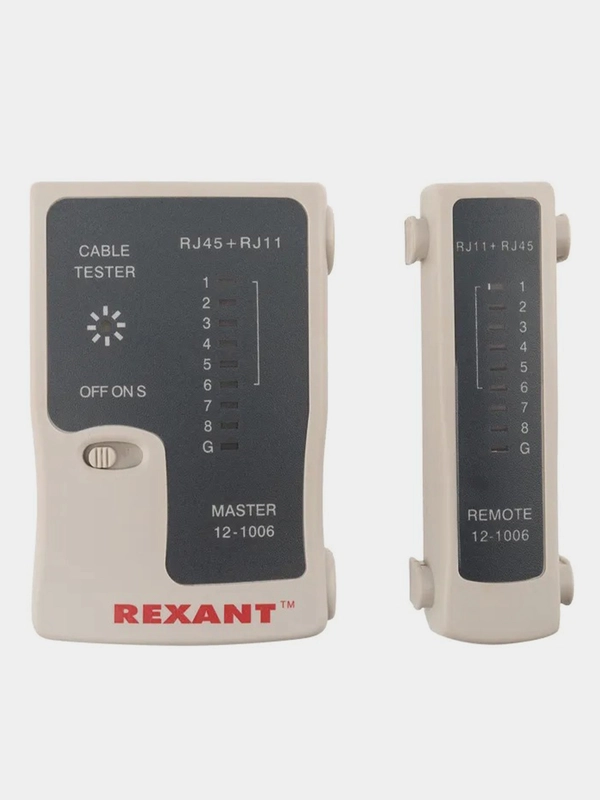 Тестер кабеля REXANT, RJ-45+RJ-11, HT-C004, TL-468