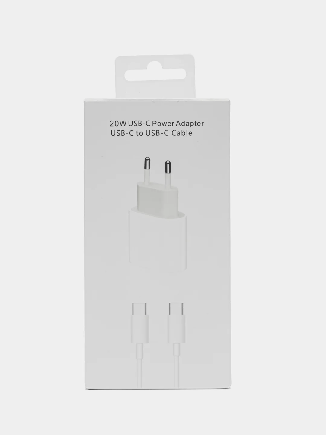 Серый зарядное устройство, 2 в 1, блок питания, 20W, с кабелем Type-C/Lightning, PD для iPhone 15