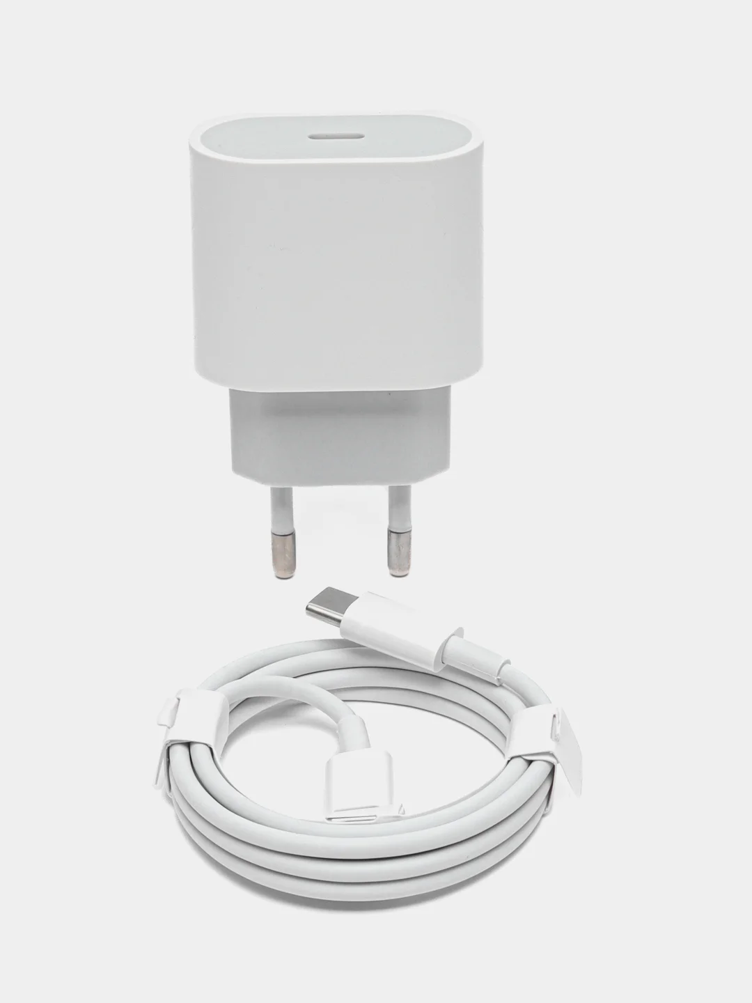 Серый зарядное устройство, 2 в 1, блок питания, 20W, с кабелем Type-C/Lightning, PD для iPhone 15