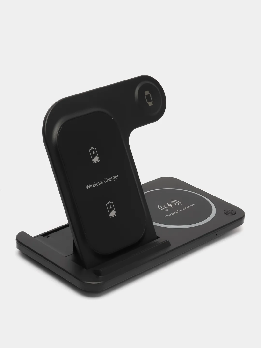 Черный беспроводная зарядка 3 в 1, для iPhone, iWatch, AirPods, Android