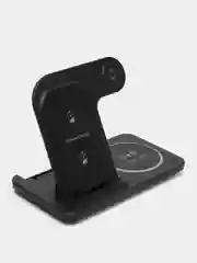 Черный беспроводная зарядка 3 в 1, для iPhone, iWatch, AirPods, Android