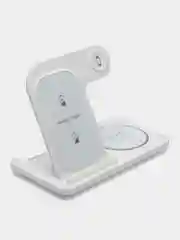 Белый беспроводная зарядка 3 в 1, для iPhone, iWatch, AirPods, Android