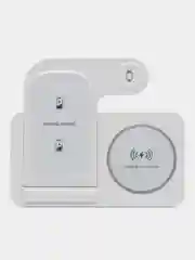 Белый беспроводная зарядка 3 в 1, для iPhone, iWatch, AirPods, Android