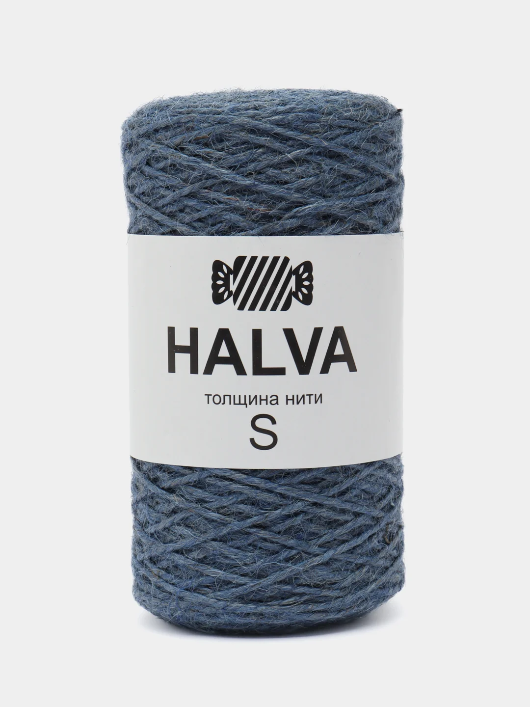 Светло-синий шпагат джутовый Halva, 100% джут, цветной