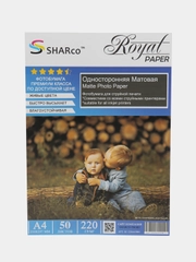 Фотобумага Sharco матовая А4, 220 г/м2, 50л